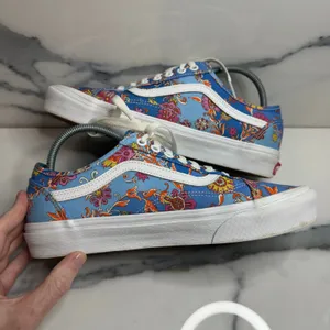 Vans X Liberty of London Old Skool Women's Blue Floral Paisley Print Shoes Sz 9 thumbnail 6
