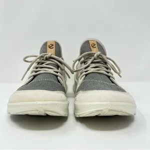 ECCO Biom Street Lace Gravel Wild Dove Gray and Cream Leather Sneaker Size 6.5 thumbnail 3