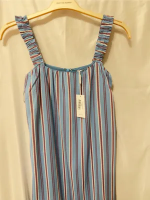 Petal and Pup NWT Alessandra Maxi Dress - Blue Stripe-oversized XS fits M/L thumbnail 9