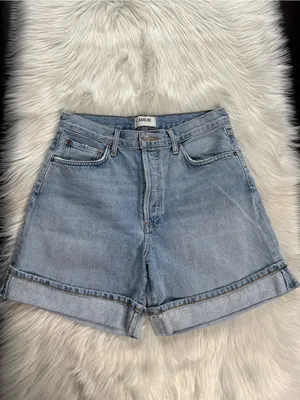 Agolde Dame High Waisted Cuffed Denim Shorts thumbnail 2