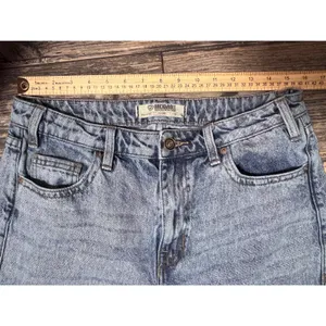 Rock & Roll‎ Denim High Rise Flare Distressed Light Wash Jeans 29x34 Split Hem thumbnail 6