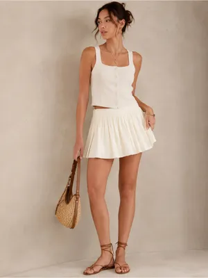 Anthropologie skort off white tennis prep athleisure size medium women’s thumbnail 8