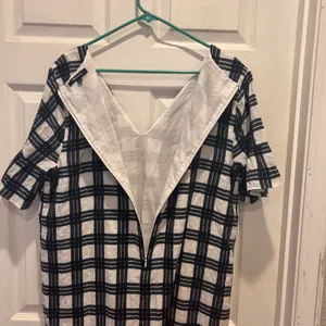 Madewell Women's Dress Size 14 Leightion Plaid Check Short Sleeve V Neck‎ Casual thumbnail 6