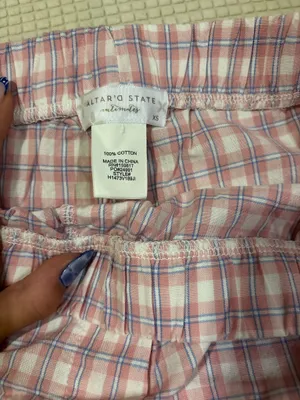 Altar'd State Plaid shorts pink thumbnail 2