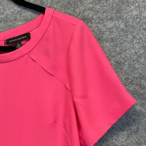 BANANA REPUBLIC‎ Dress Size 10 Pink Flounce Shift Dressy Cocktail Party Summer thumbnail 13
