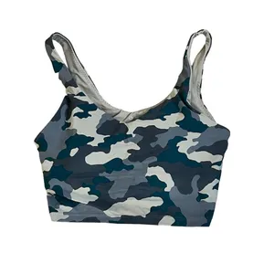 Aerie OFFLINE Real Me Longline Camo Sports Bra XL Wirefree Padded Yoga Gym thumbnail 2