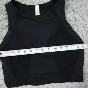 Lululemon Mesh Panelled Training Shelf Tank Top Size 8 Black Lined thumbnail 5