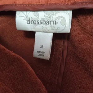 Dressbarn Jacket XL Rust Orange Faux Suede Ruffle Military Victorian Steampunk thumbnail 6