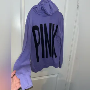PINK by Victoria’s Secret Y2K Oversized Preppy Pockets Hooded Full Zip Jacket M thumbnail 12