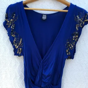 Free People Draped Dress With Beading Accents thumbnail 3