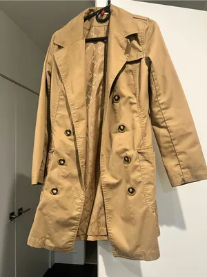 H&M Camel Double-Breasted Trench Coat thumbnail 7