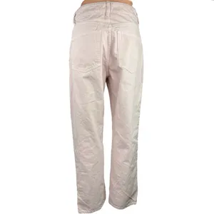 H&M Light Pink Straight Leg High Waist Stretch Ankle Boyfriend Denim Jeans Sz 8 thumbnail 3
