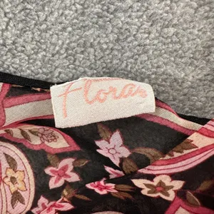 Vintage Intimately Flora Sheer Camisole Lingerie Top Size Medium Black Floral thumbnail 3