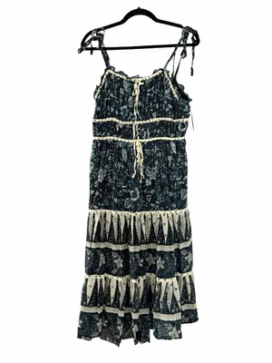 CHRISTIAN LACROIX Floral Green Tiered Maxi Dress Sz M thumbnail 2
