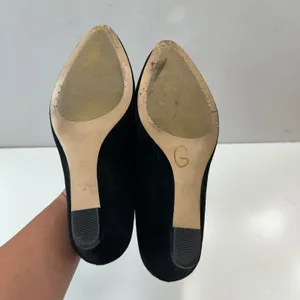 Talbots Black Suede Scalloped‎ Wedge Heel Pumps Shoes Women's Size 6.5 thumbnail 7