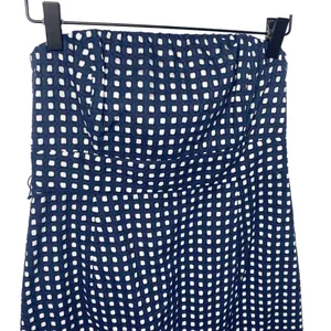Vineyard Vines navy blue strapless dress size 2 EUC eyelet thumbnail 3
