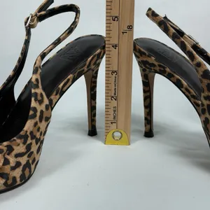 AAJ By Aminah Size-6M Womens Pump Heel Gemma Brown Leopard‎ Bow Slingback thumbnail 6