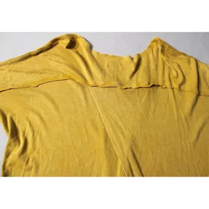 M.‎ Rena Waffle Knit Top Womens Large Yellow V-Neck Pleated Thermal Boho S4945A thumbnail 9
