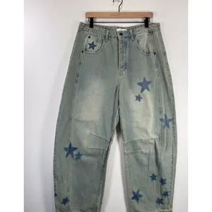 Talulah Womens Jeans Blue Denim Star Walk Barrel Baggy Loose High Rise Size L thumbnail 7