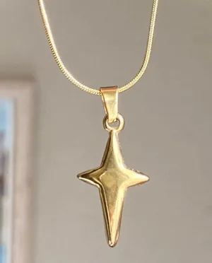 Handmade grunge y2k street style sparkle star fully stainless steel necklace✨ thumbnail 1