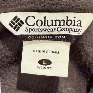 Columbia Womens Black Full Zip Fleece Jacket Mock‎ Neck WL6114 Large thumbnail 5