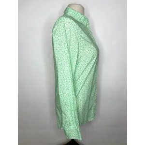 J.Crew Re-Imagined Green White Floral Ditsy Button Down Shirt BF817 Small thumbnail 3