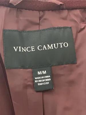 Vince Camuto Tailored Full Zip Snap Closure Pea Coat - Burgundy thumbnail 7