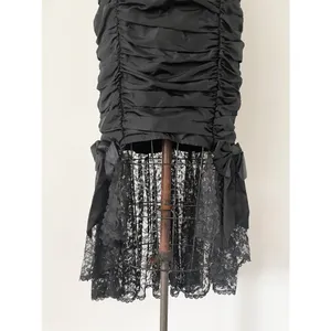 Vintage ‘80s Gunne Sax Goth Prom‎ Dress Fishtail Hem Rare HTF Dark Martitia thumbnail 4