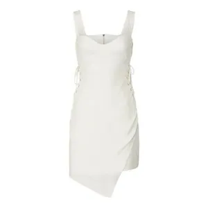 Sexy lace up sz 2 Nicholas white Christina side tie asymmetrical mini dress thumbnail 5