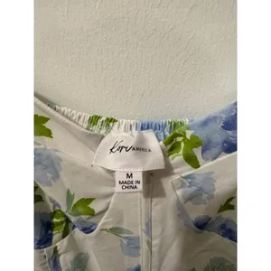 Kori America Bloomie Baby Tiered Dress in Ivory/Blue thumbnail 5