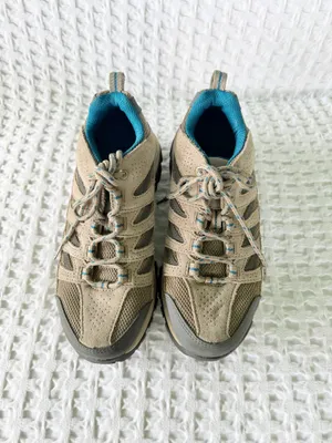Columbia Crestwood Women's Hiking Shoes Size 7.5 Beige Teal Trail Sneakers Low thumbnail 4