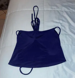 Navy Blue Cropped Top Size XS thumbnail 1