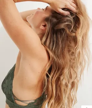 Aerie Green Rebel Lace Triangle Bralette thumbnail 3
