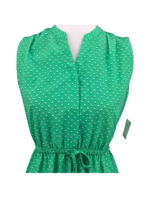 Maison Jules Green Shadow Dot Sleeveless Dress Size L NWT thumbnail 4