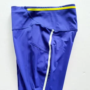 Lululemon Seawheeze SE Bonded Tight 25" Symphony Blue Yellow Size 12 thumbnail 5