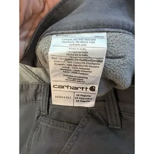 Carhartt Women's Original Fit Fleece Lined - Carpenter Pant Size‎ 18 REG Gray thumbnail 9