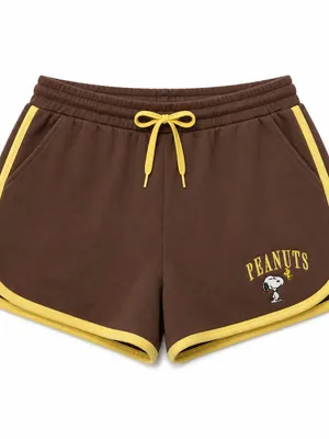Target Peanuts Brown Athletic Shorts with Yellow Trim - Women thumbnail 5