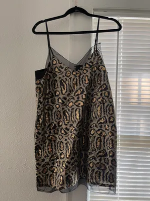 Wild Honey Sequin Leopard Mini Dress thumbnail 3