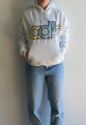Adidas White Vintage  Hoodie thumbnail 1