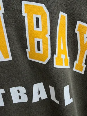 Green Bay Football Distressed Olive Green Hoodie Pullover thumbnail 4