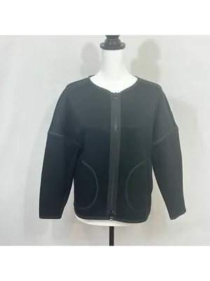 Madewell Oversized The Everywhere Black Jacket Full Zip Size XS Bomber Jacket thumbnail 4