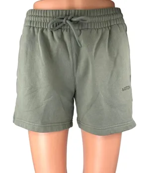 Aritzia Sweatfleece Women's Green Drawstring Boyfriend Fit Sweat Shorts Size XS thumbnail 1