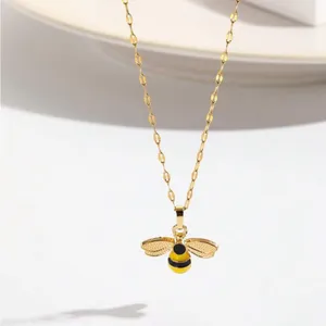 Gold Bee Pendant Necklace and Earrings set! New thumbnail 3