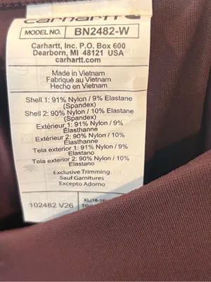 Carhartt burgundy force fitted midweight utility leggings size XL thumbnail 8