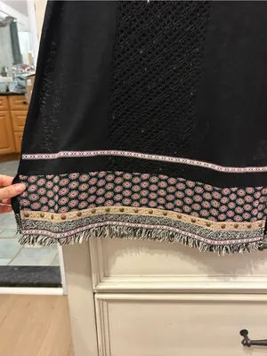 Miss me boho embroidered studded fringe bottom lace back tank top thumbnail 7