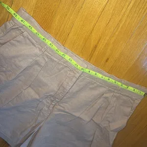 Abercrombie and Fitch Khaki Linen Tailored Trouser pleated Business Shorts thumbnail 7