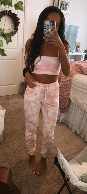 Tie Dye Sweatpants Pink thumbnail 5