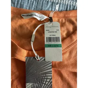New Tommy Bahama Women's Cotton Retreat Camisole Tank Top Fireball Orange Large thumbnail 3