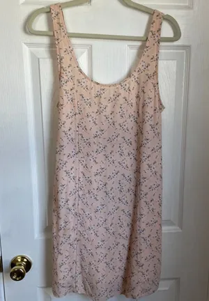American Eagle pink floral mini dress cottagcore twee 90s y2k thumbnail 1