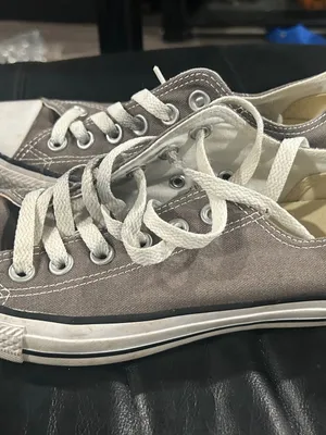 Converse White and Black Women’s Size 37.5 Canvas Sneakers Label thumbnail 6